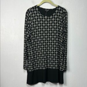 J. Jill Wearever Collection New with Tag Geometric Print Tunic Top Medium